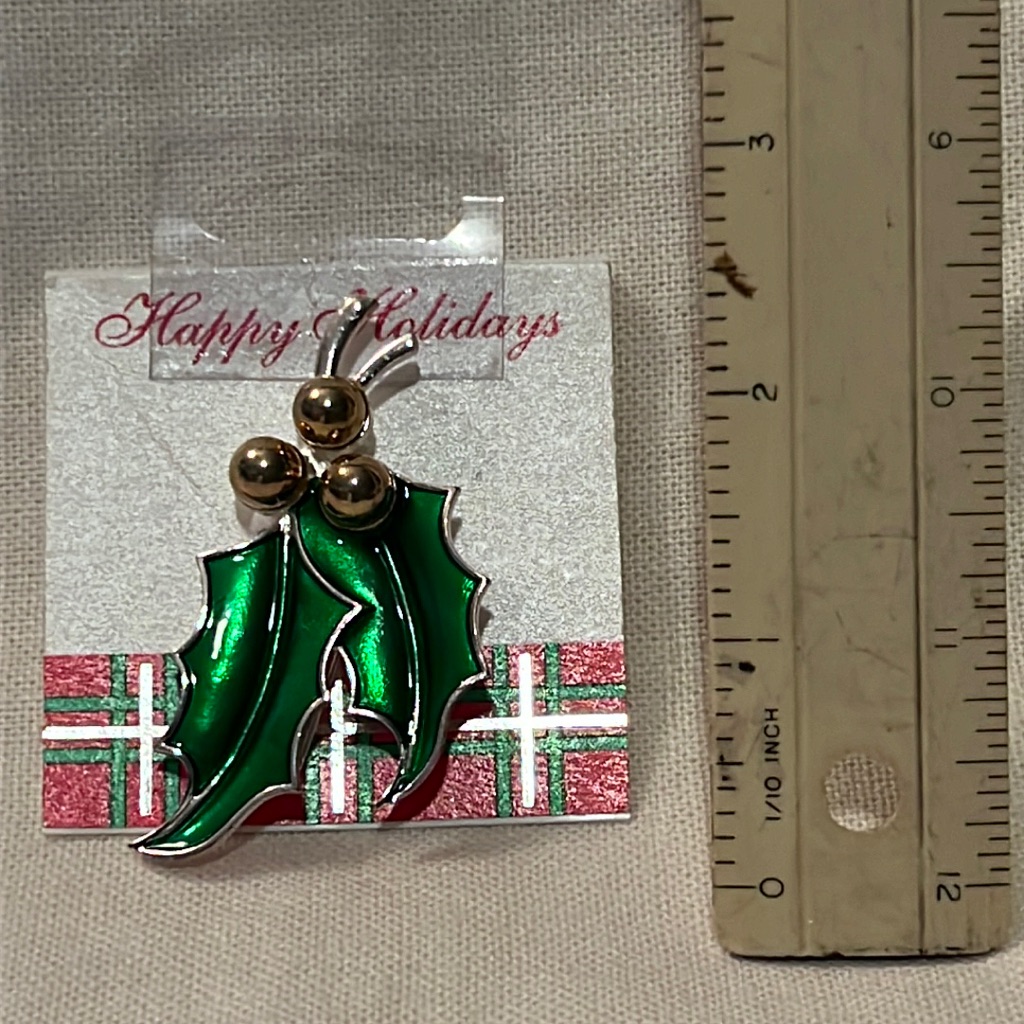 Christmas Mistletoe Dress Pin